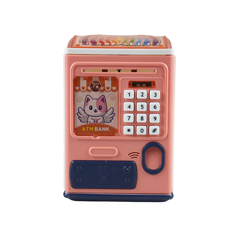 One Price Hub®Piggy Bank for Boys Girls Money Bank Machine with Fingerprint& Password Code Mini ATM Piggy Bank Coin Can Electronic Auto Scroll Paper Money...
